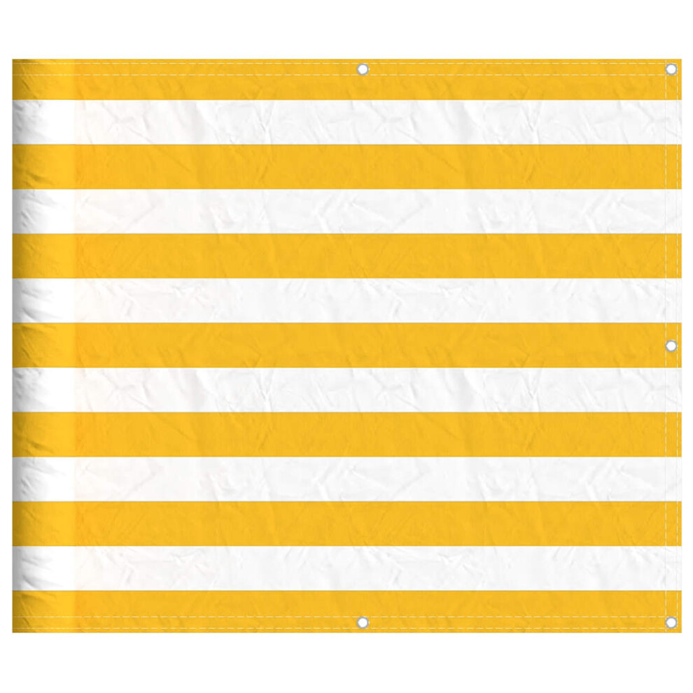 Vidaxl (Yellow And White, 90 X 1000 Cm) Balcony Screen Outdoor Privacy Screen Fence Patio Screen Oxford Fabric