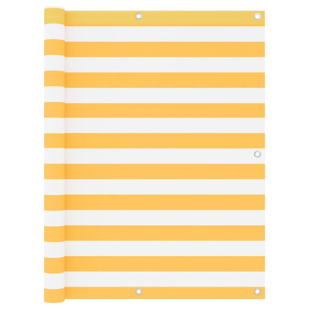 ( And 120 X 300 Cm) Vidaxl Balcony Screen Outdoor Privacy Screen Fence Patio Screen Oxford Fabric White/Yellow 8720286117217
