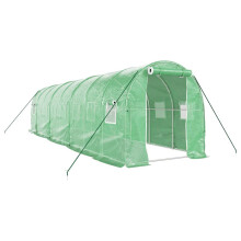 (8 x 2 x 2 m) vidaXL Greenhouse Walk in Greenhouse with Steel Frame Patio Outdoor Grow House