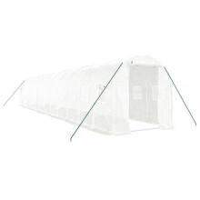 (12 x 2 x 2 m) vidaXL Greenhouse Walk in Greenhouse with Steel Frame Patio Outdoor Grow House