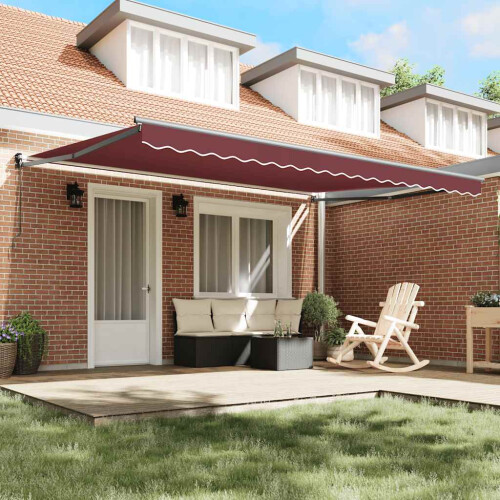 VidaXL vidaXL Markise Manuell Weinrot 450x300 cm 2