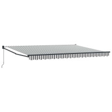 vidaXL Markise Einziehbar Anthrazit und Weiß 4,5x3 m Stoff & Aluminium