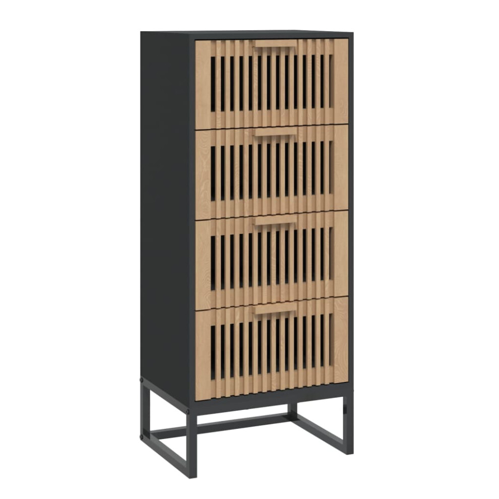 Vidaxl (Black) Highboard Engineered Wood Cupboard Cabinet Sideboard Multi Colours