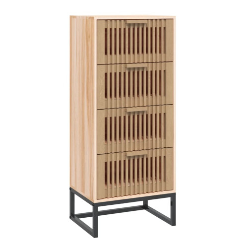 VidaXL (brown) vidaXL Highboard Engineered Wood Cupboard Cabinet Sideboard Multi Colours 1