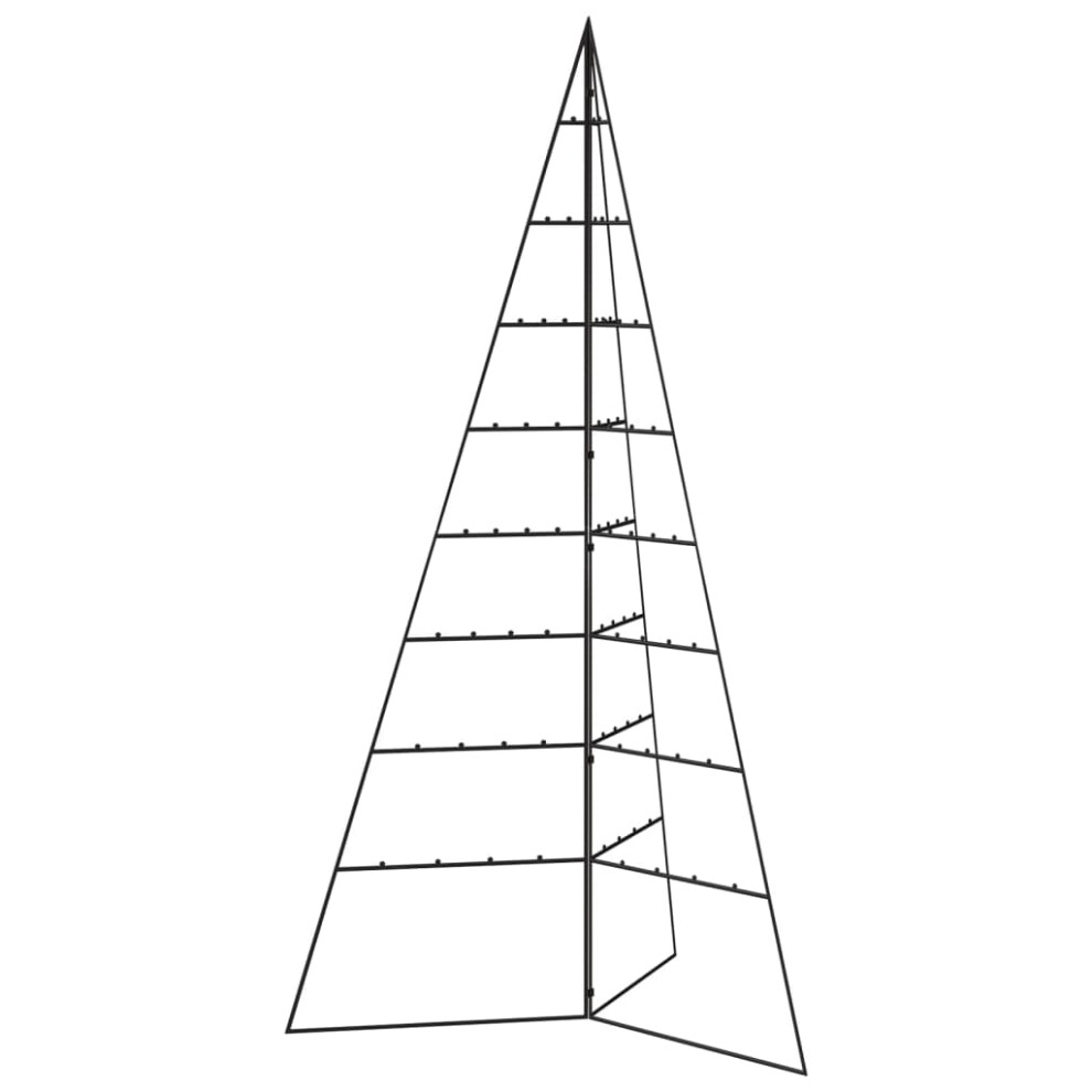 Vidaxl (180 Cm) Metal Christmas Tree Outdoor Artificial Xmas Tree For Decoration Black - Image 2