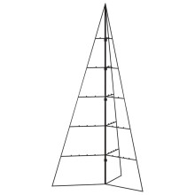 (100 cm) vidaXL Metal Christmas Tree Outdoor Artificial Xmas Tree for Decoration Black