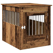 (old wood) vidaXL Dog Crate Furniture Pet Doghouse Dog Kennel Dog Cage Engineered Wood