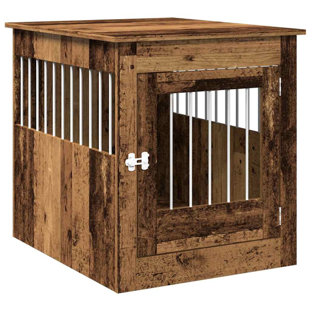 (old wood) vidaXL Dog Crate Furniture Pet Doghouse Dog Kennel Dog Cage Engineered Wood