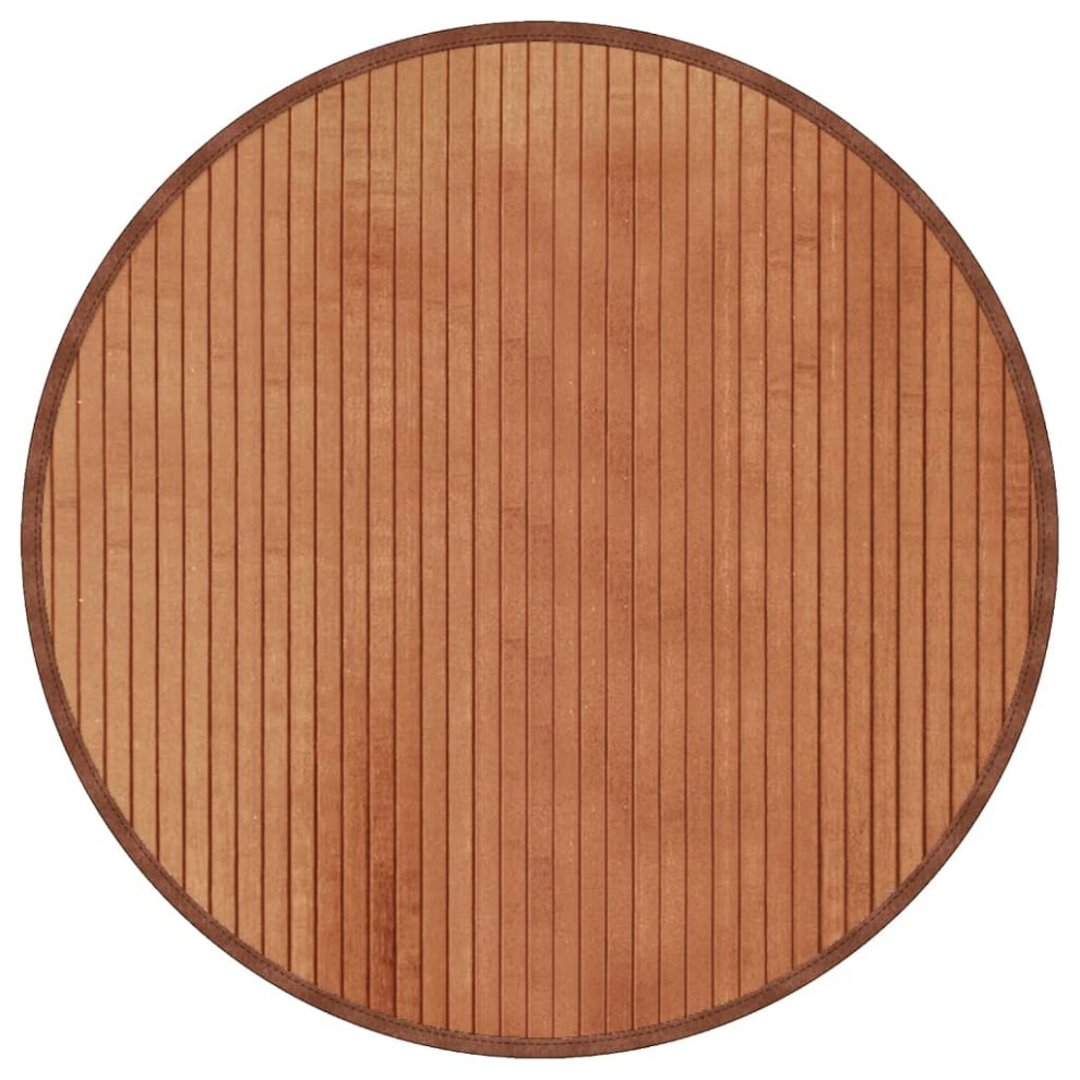 (brown, 60 cm) vidaXL Rug Floor Mat Area Rug Kitchen Hallway Carpet Runner Mat Round Bamboo