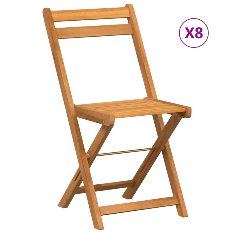 (8 pcs) vidaXL Folding Bistro Chairs Garden Chair Outdoor Chair Solid Wood Acacia-image-OPC-PHCZSPX-NEW