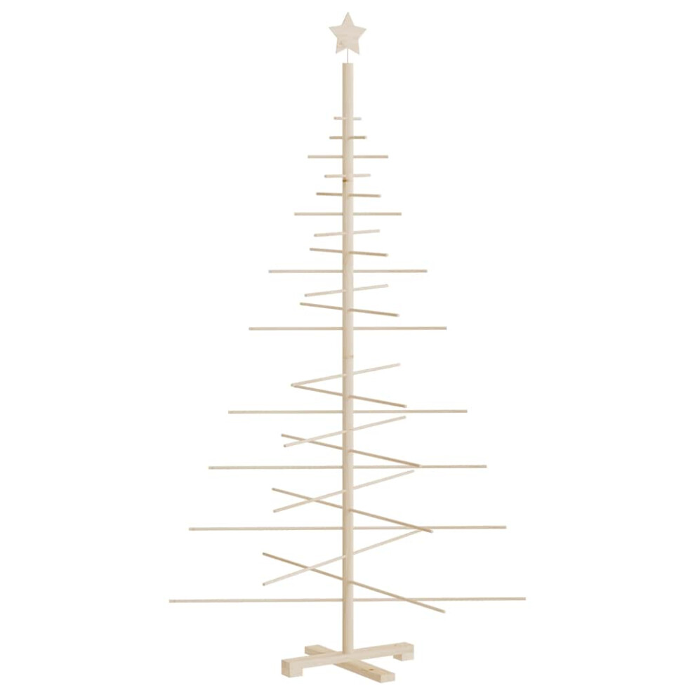 vidaXL Wooden Christmas Tree Bamboo Natural with Unfinished - Image 2