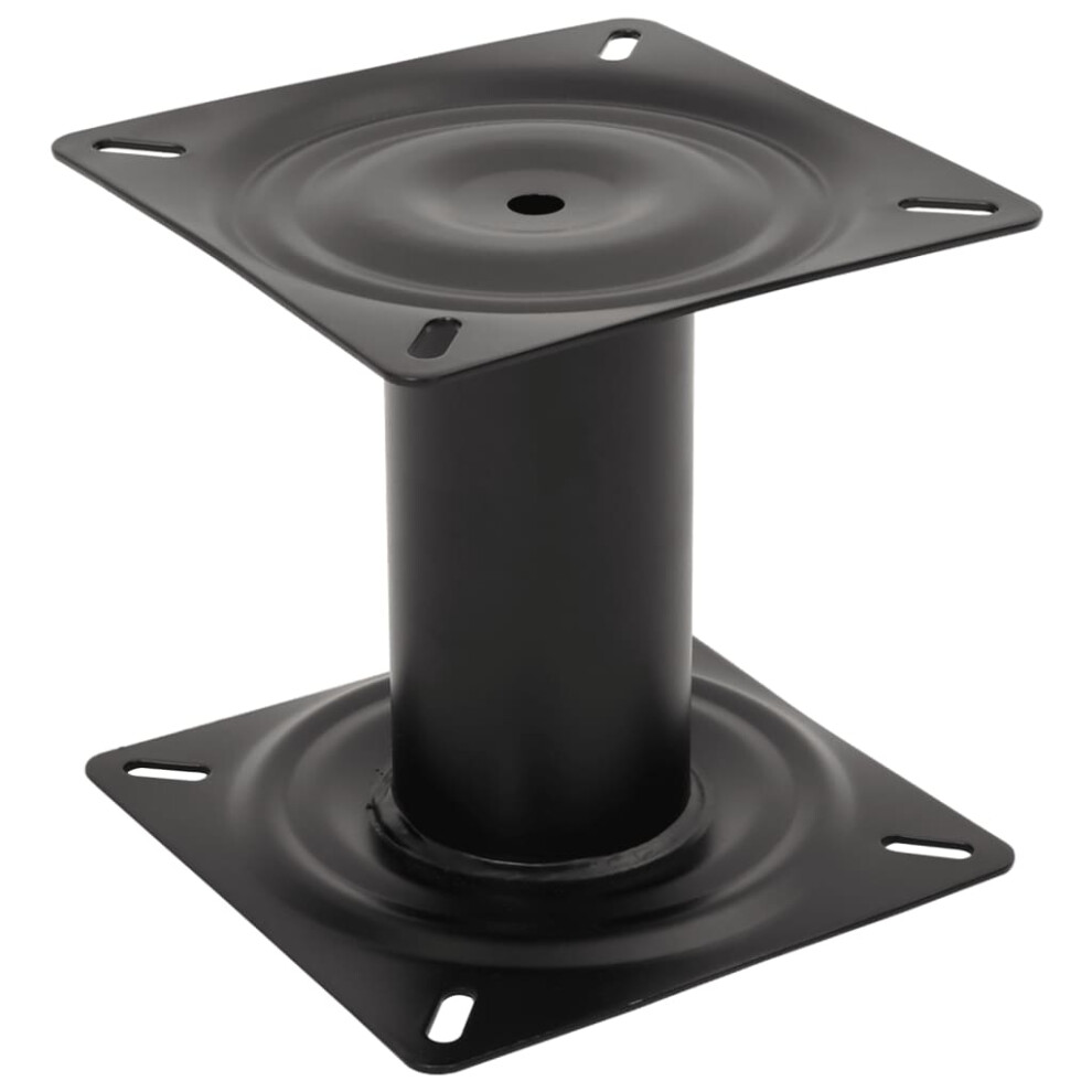 (18 cm) vidaXL Boat Seat Pedestal Swivel Boat Seat Base Adjustable Height Black Steel
