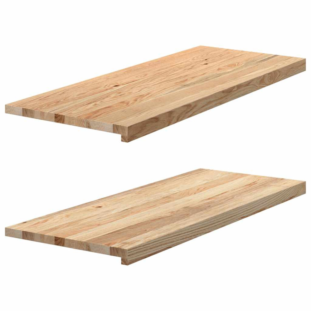 (100 x 40 x 2 cm) vidaXL Window Sills Window Ledge Window Board 2 pcs Untreated Solid Wood Oak