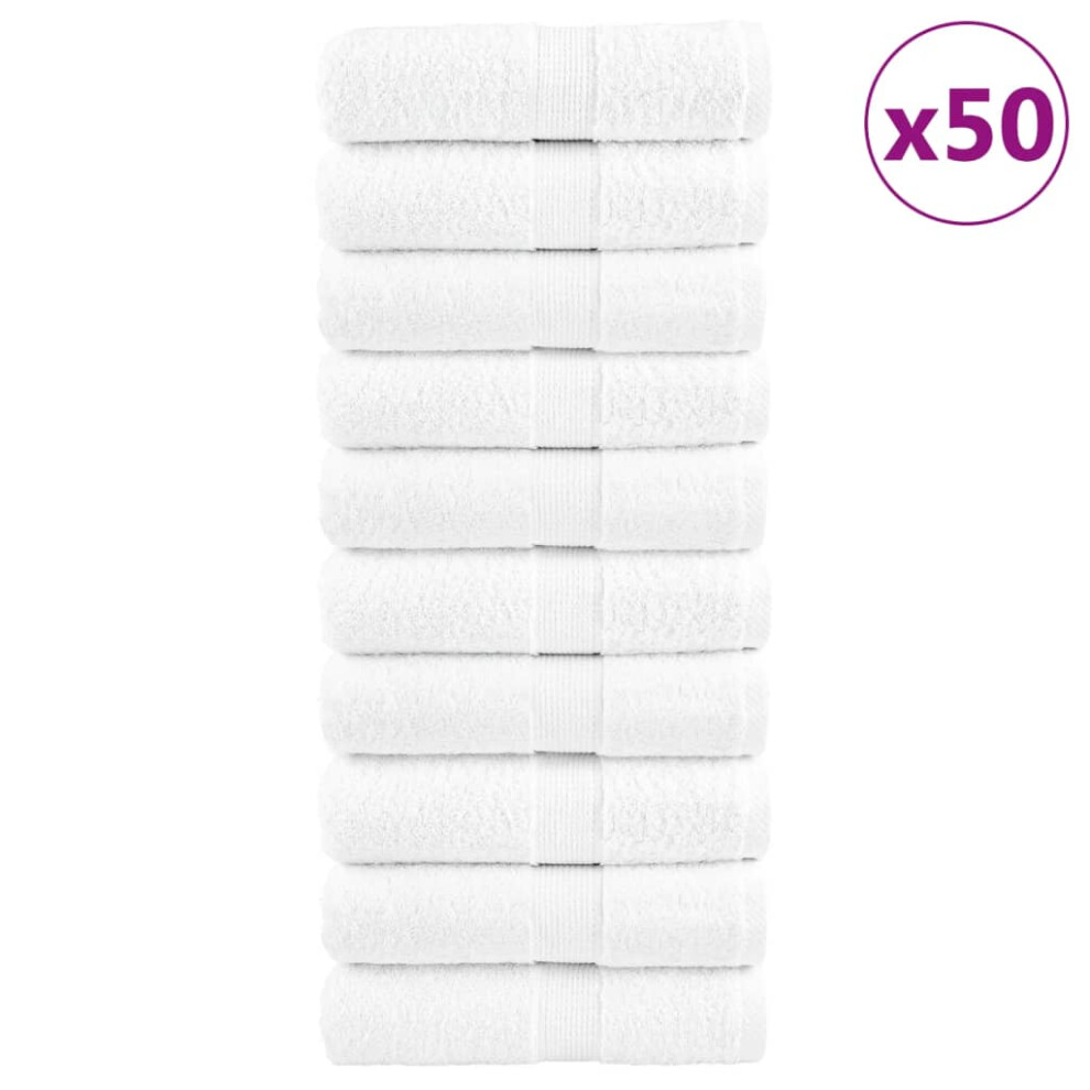 (white, 15 x 21 cm/ 50 pcs) vidaXL Premium Hand Towels Shower Bath Towel Cream 600 gsm 100% Cotton