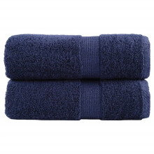 (navy blue, 30 x 50 cm/ 2 pcs) vidaXL Premium Hand Towels Shower Bath Towel Cream 600 gsm 100% Cotton