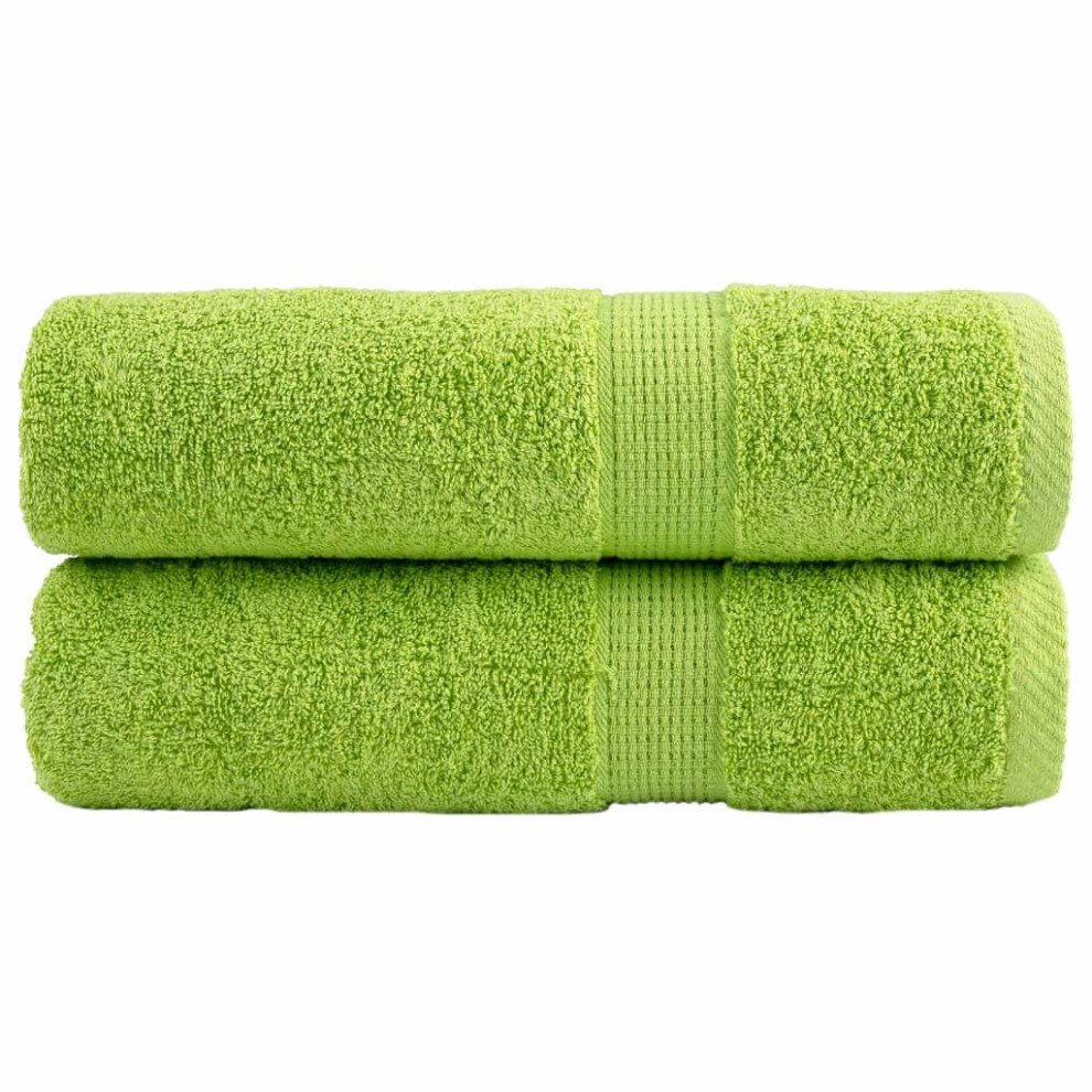 (apple green, 70 x 140 cm/ 2 pcs) vidaXL Premium Hand Towels Shower Bath Towel Cream 600 gsm 100% Cotton-image-OPC-PHCZT7C-NEW