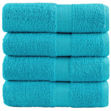 (turquoise, 30 x 50 cm/ 4 pcs) vidaXL Premium Hand Towels Shower Bath Towel Cream 600 gsm 100% Cotton