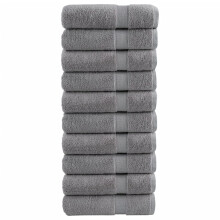 vidaXL Premium Duschtücher SOLUND 10 Stk. Grau 70x140 cm 600 g/m²