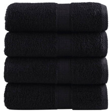 (black, 30 x 50 cm/ 4 pcs) vidaXL Premium Hand Towels Shower Bath Towel Cream 600 gsm 100% Cotton
