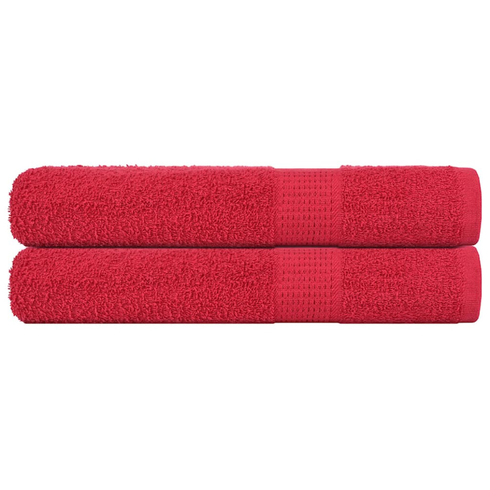 Vidaxl (Red, 100 X 200 Cm) Towels Kitchen Tea Towel Dish Towel Wash Towel 360 Gsm 100% Cotton