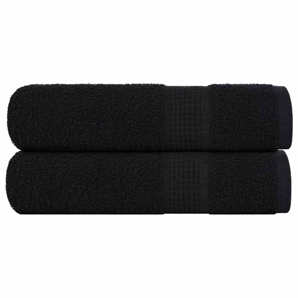 Vidaxl (Black, 70 X 140 Cm) Towels Kitchen Tea Towel Dish Towel Wash Towel 360 Gsm 100% Cotton