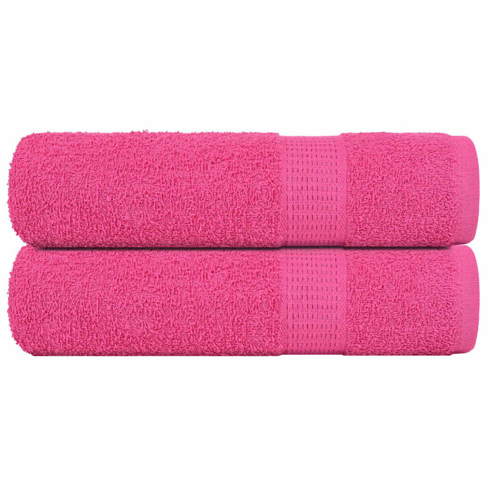 Vidaxl (Pink, 70 X 140 Cm) Towels Kitchen Tea Towel Dish Towel Wash Towel 360 Gsm 100% Cotton