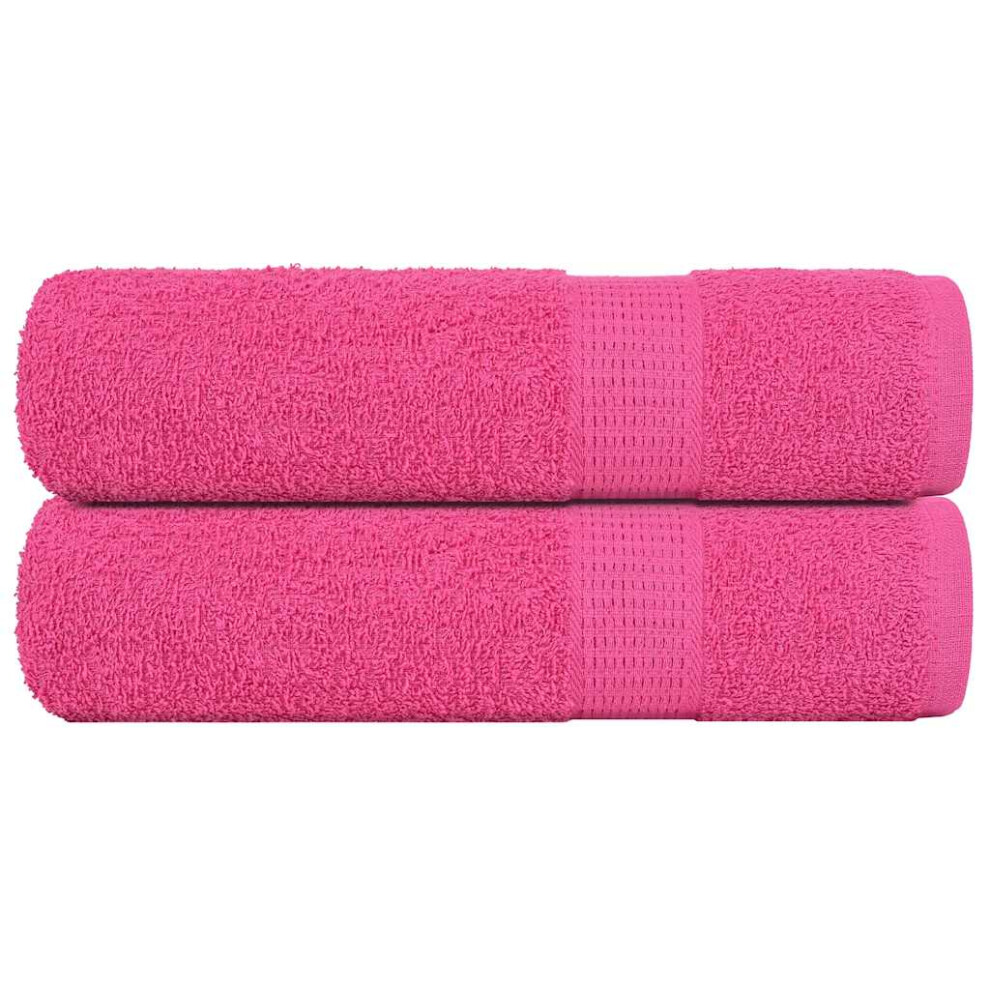 Vidaxl (Pink, 100 X 150 Cm) Towels Kitchen Tea Towel Dish Towel Wash Towel 360 Gsm 100% Cotton