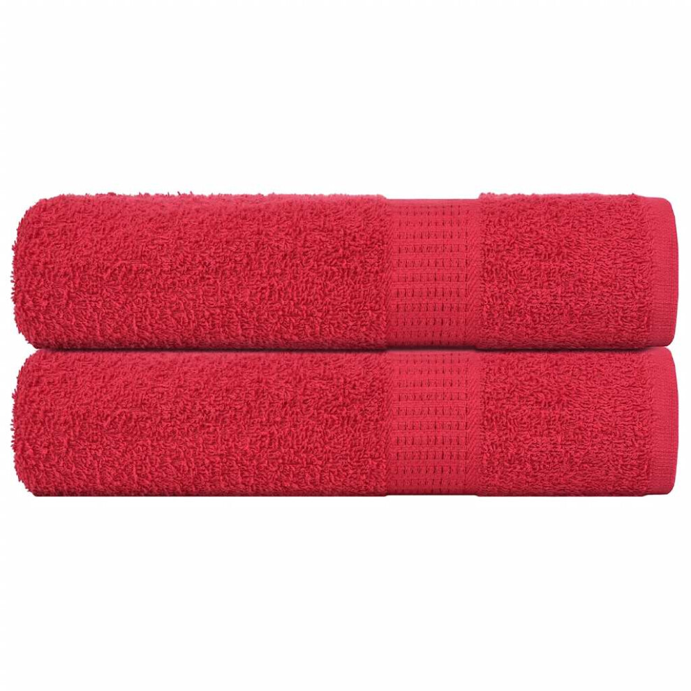 Vidaxl (Red, 50 X 100 Cm) Towels Kitchen Tea Towel Dish Towel Wash Towel 360 Gsm 100% Cotton