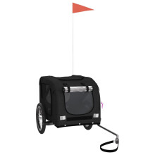 (black, 125 x 63 x 66 cm) vidaXL Pet Bike Trailer Cargo Trailer Oxford Fabric and Iron