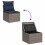 VidaXL vidaXL 9-tlg. Garten-Sofagarnitur mit Kissen Grau Poly Rattan Akazie 7