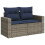 VidaXL vidaXL 9-tlg. Garten-Sofagarnitur mit Kissen Grau Poly Rattan 5
