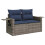 VidaXL vidaXL 9-tlg. Garten-Sofagarnitur mit Kissen Grau Poly Rattan Akazie 5