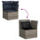 VidaXL vidaXL 9-tlg. Garten-Sofagarnitur mit Kissen Grau Poly Rattan 9