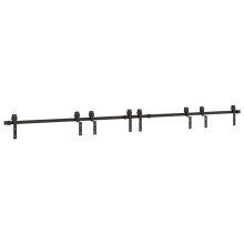 (183 cm) vidaXL Sliding Door Hardware Kit Steel Black sliding door hardware