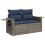 VidaXL vidaXL 9-tlg. Garten-Sofagarnitur mit Kissen Grau Poly Rattan 5