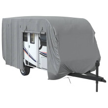 (670 x 250 x 220 cm) vidaXL Caravan Cover Travel Trailer Cover Camper Cover Grey Non-woven Fabric
