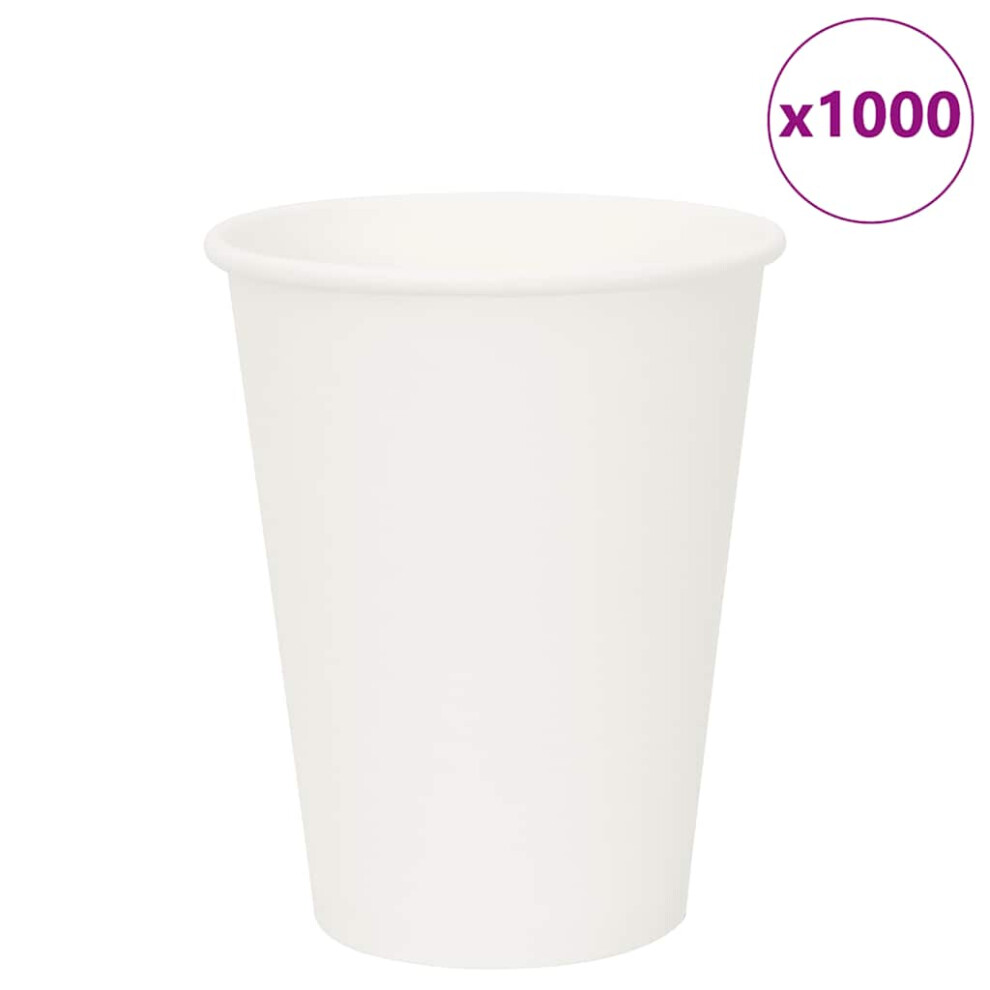 Vidaxl (12Oz/300Ml) Paper Coffee Cups Disposable Cup Coffee Hot Beverage Cup 1000 Pcs White