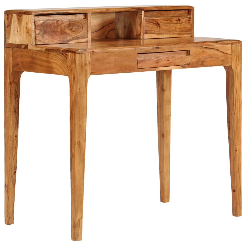 vidaXL Solid Wood Writing Desk with Drawers 88x50x90cm Study Computer Table