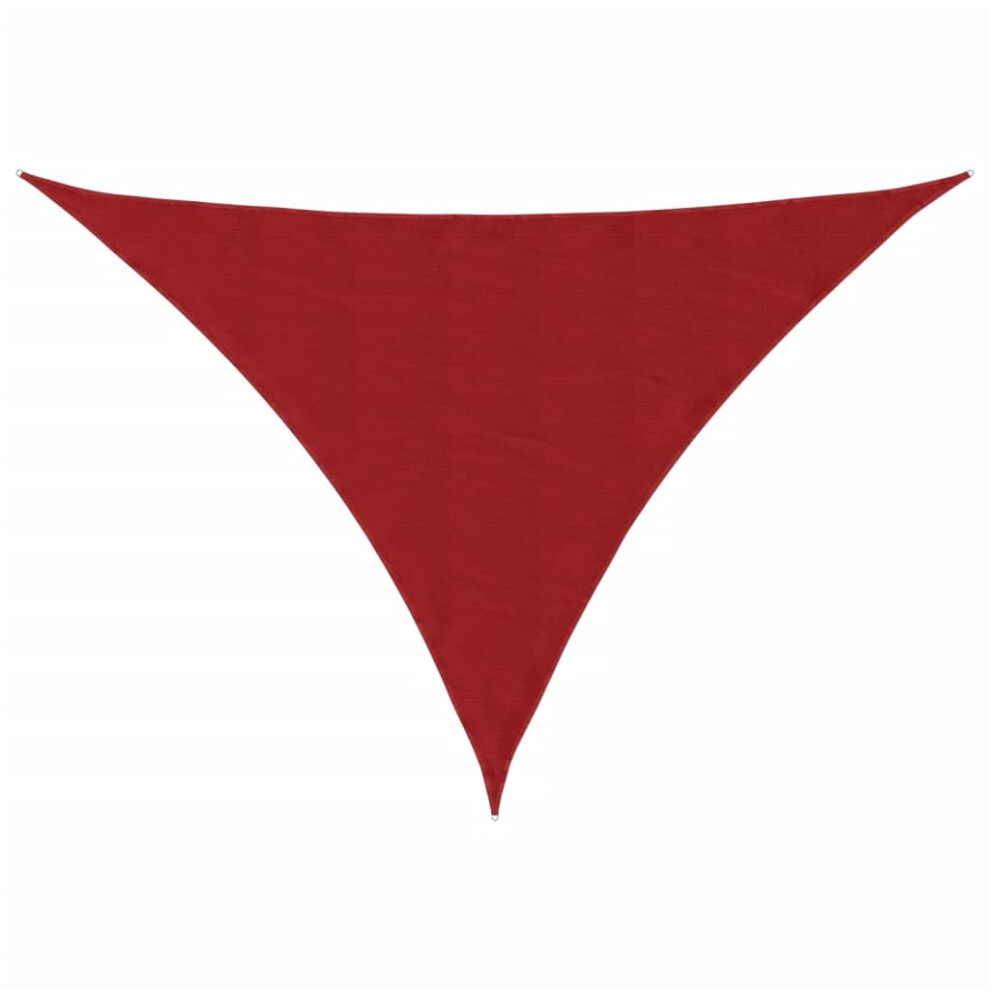 Vidaxl (Red, 5 X 6 X 6 M) Sunshade Sail Oxford Fabric Triangular Shade Sail Sunscreen Canopy