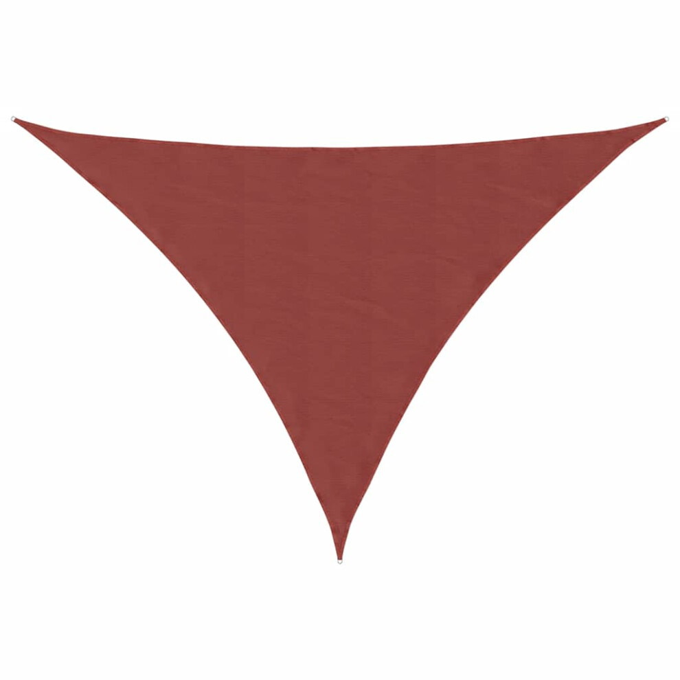 Vidaxl (Terracotta, 7 X 5 X 5 M) Sunshade Sail Oxford Fabric Triangular Shade Sail Sunscreen Canopy