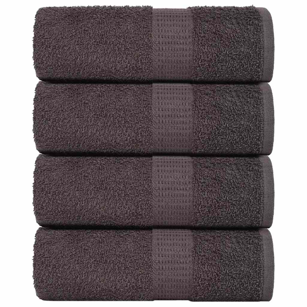 Vidaxl Guest Towels 4 Pcs Anthracite 30X50 Cm 360 Gsm 100% Cotton Towel