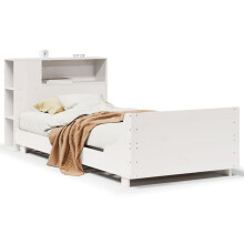 (white, 75 x 190 cm) vidaXL Bed Frame without Mattress Bed Base Solid Wood Pine