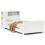 VidaXL (white, 75 x 190 cm) vidaXL Bed Frame without Mattress White Solid Wood Pine 1