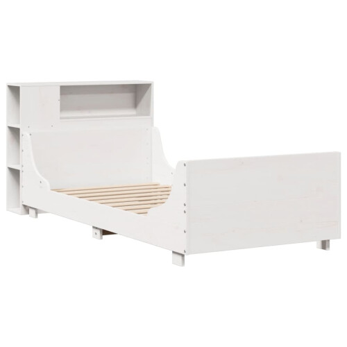 VidaXL (white, 75 x 190 cm) vidaXL Bed Frame without Mattress White Solid Wood Pine 2