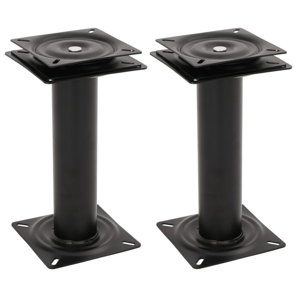 (18 x 18 x 33 cm) vidaXL Boat Seat Pedestals with 360 Seat Swivel Canoe Boat Seat Base Steel