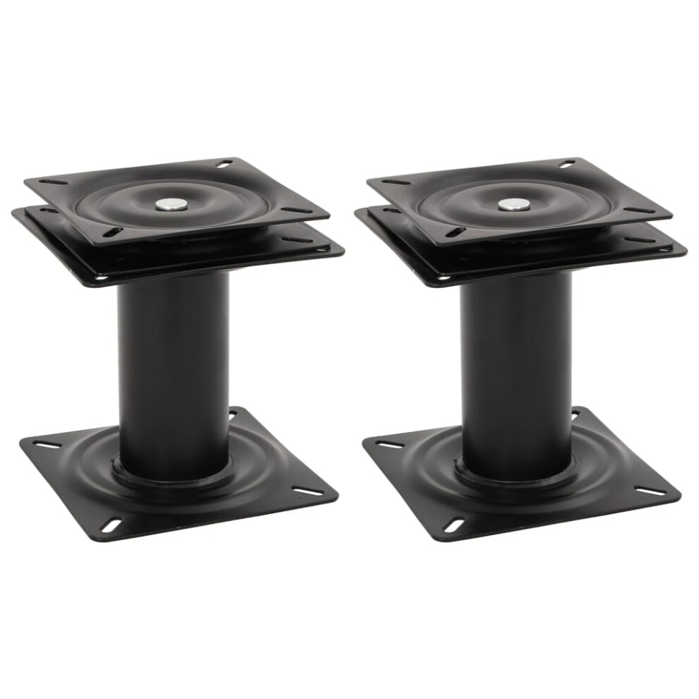 (18 x 18 x 18 cm) vidaXL Boat Seat Pedestals with 360 Seat Swivel Canoe Boat Seat Base Steel