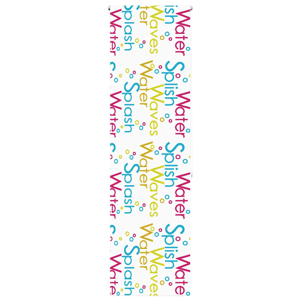 Vidaxl (Colourful Words, 70 X 240 Cm) Shower Roller Blind With Cassette Fabric