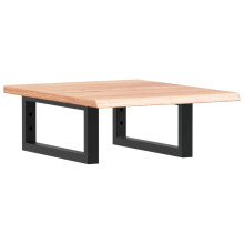 (light brown and black, 40 x 50 x 2 cm) vidaXL Basin Shelf Wall Mounted Bathroom Countertop Steel and Solid Wood Oak