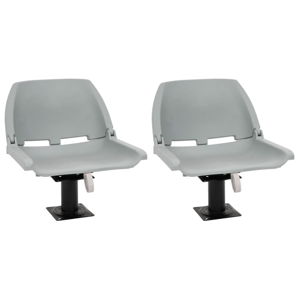 vidaXL Boat Seats with Pedestal 360 Rotatable Canoe Seat Kayak Seat 2 pcs