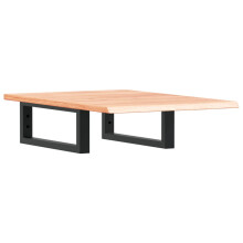 (light brown and black, 40 x 60 x 2 cm) vidaXL Basin Shelf Wall Mounted Bathroom Countertop Steel and Solid Wood Oak